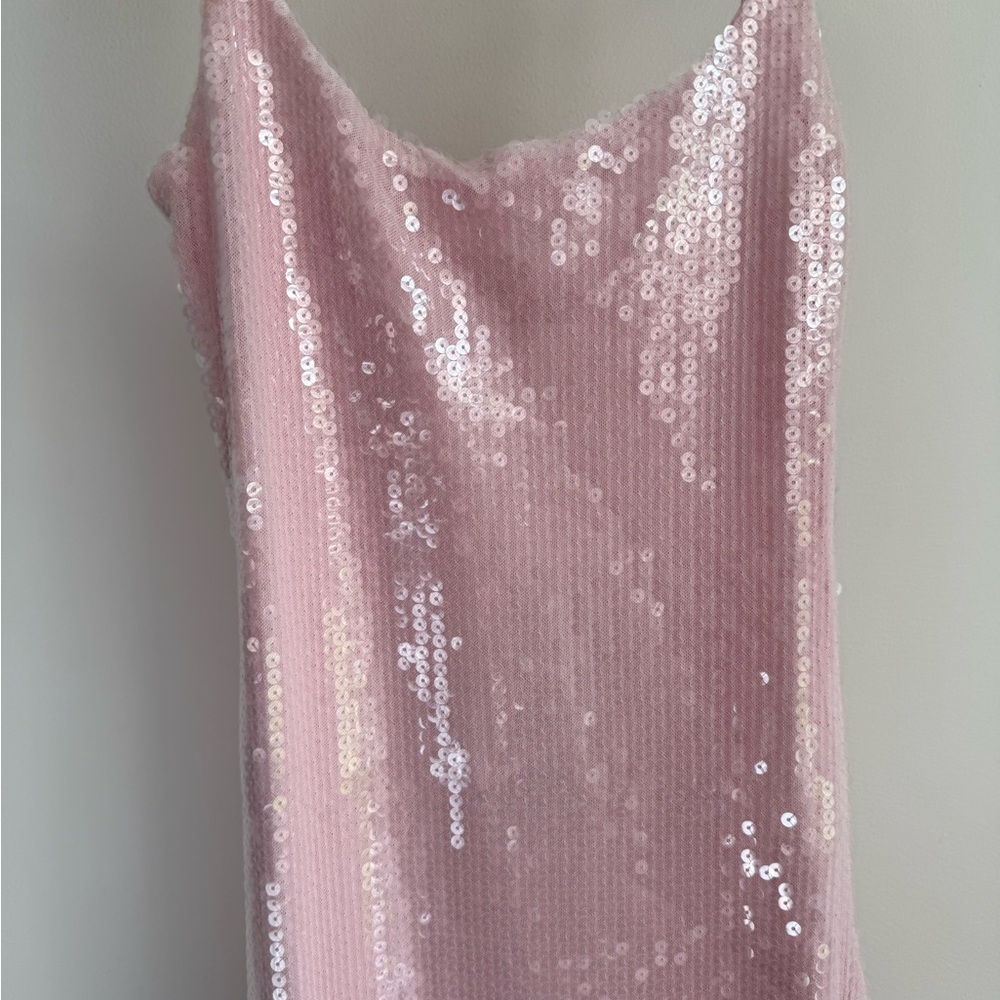 Beginning Boutique NWT Light Pink Sequin Maxi Dress - Renesmee XS - Picture 7 of 8